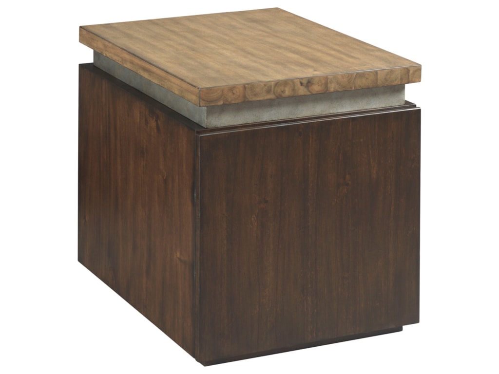 Modern Origins Industrial End Table With Metal Trim By Hammary At Lindy S Furniture Company