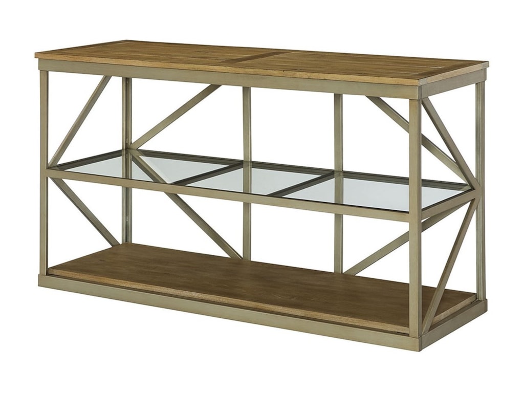 Hammary Modern Theory Sofa Table With Gl Shelf Pedigo Furniture Hammary Modern Theory Sofa Table
