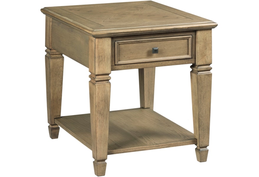 Table Trends Proximity Transitional Rectangular Drawer End Table