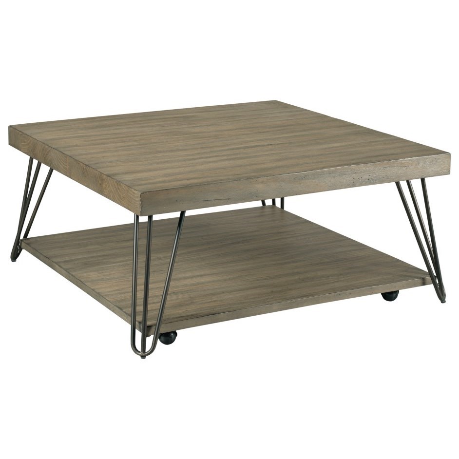 Hammary Sanbern Mid Century Modern Square Coffee Table With Removable Casters Jordan S Home Furnishings Cocktail Coffee Tables