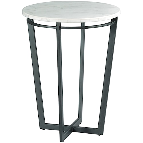Hammary Sofia Contemporary Round Chairside Table With Marble Top Hammary Sofia Contemporary Round Chairside Table With Marble Top