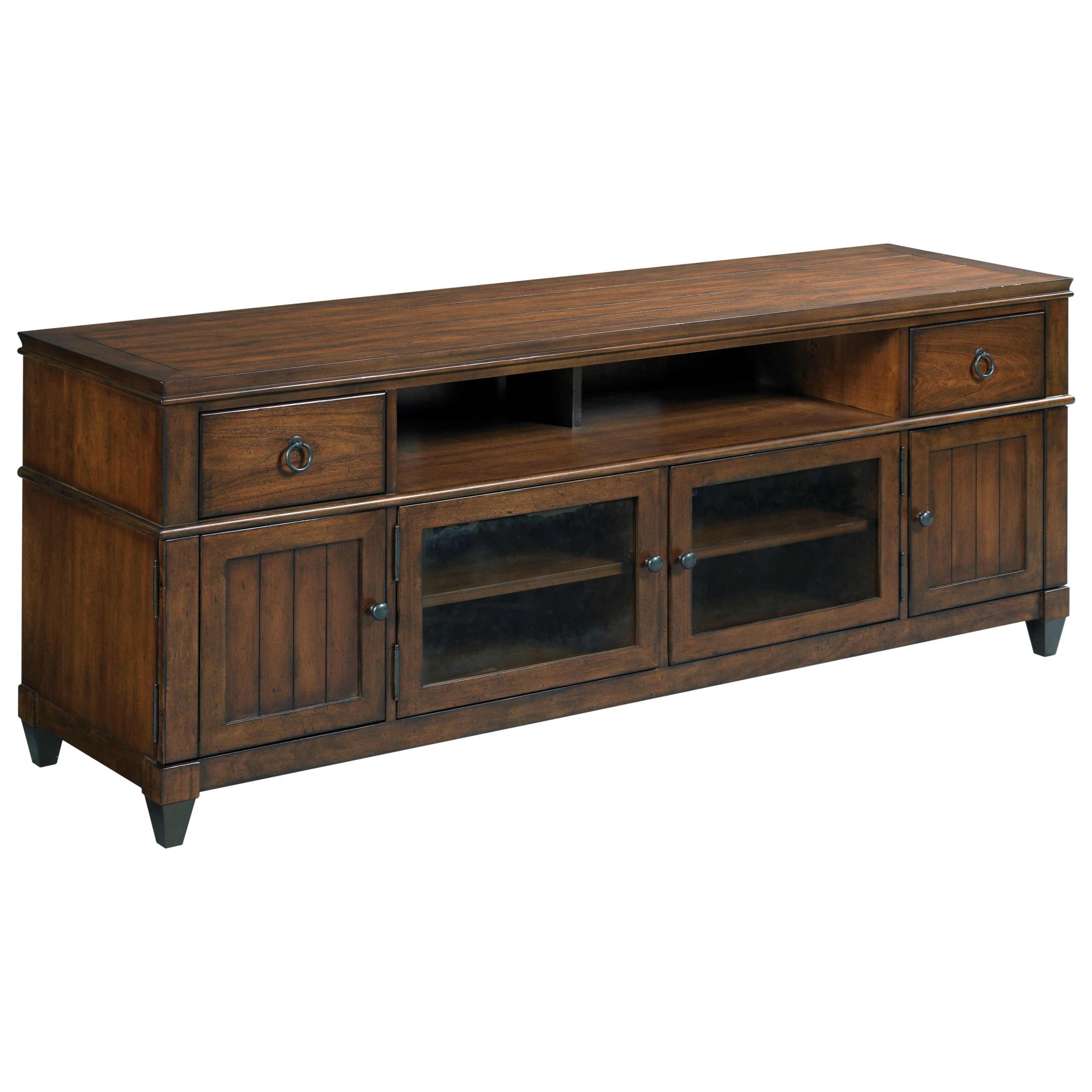 Rustic Entertainment Console - Hammary Sunset Valley Rustic Entertainment Console With Wire Management Stoney Creek Furniture Tv Stands