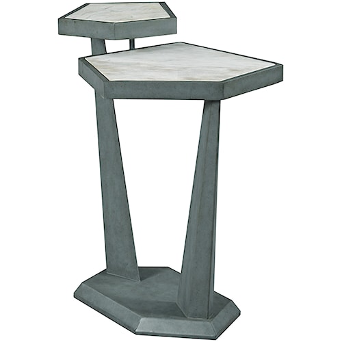 Hammary Synergy Contemporary Plane Accent Table With White Marble Hammary Synergy Contemporary Plane Accent Table With White Marble Top