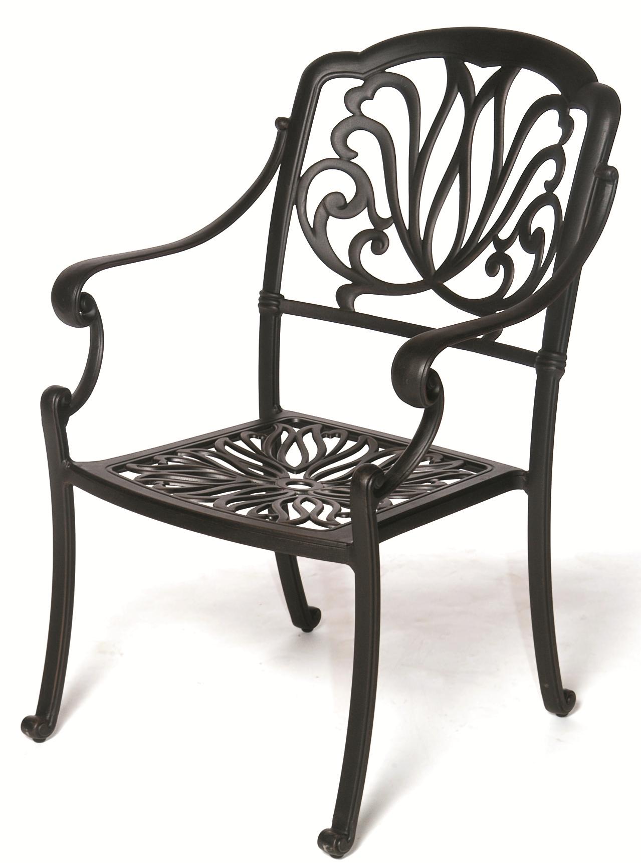 Hanamint Biscayne Outdoor Aluminum Arm Chair With Ornate