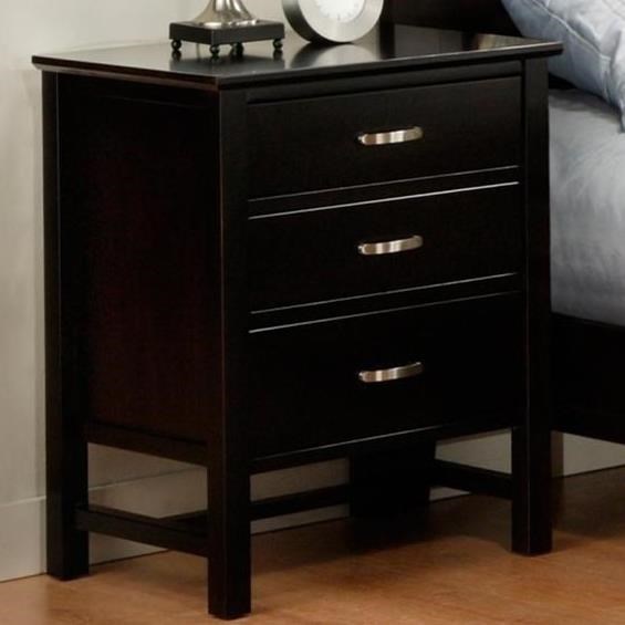 Brooklyn 3 Drawer Night Stand With Built In Outlets Bennett S Furniture And Mattresses Night Stand