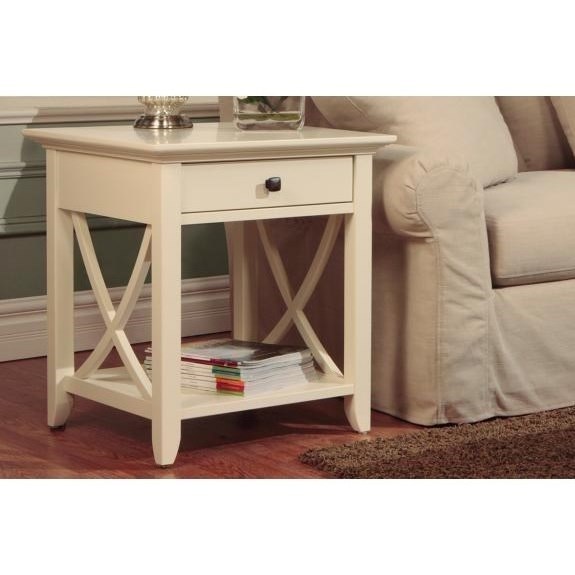 Handstone Florence End Table With Drawer And Shelf Reid S