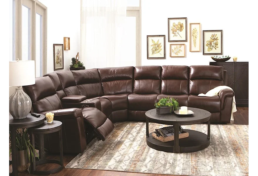 exempt Vegetables surplus Happy Leather Company 3 Piece Genuine Leather Reclining Sectional  w/Cupholder, Storage Console, USB Port, and Power Headrests | Darvin  Furniture | Reclining Sectional Sofas
