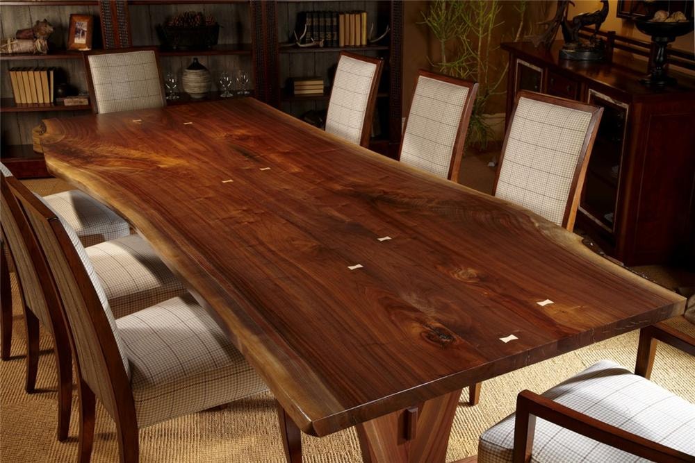 Harden Furniture Cabinetmakers Cherry Live Edge / Wood Base Dining ... Harden Furniture Cabinetmakers Cherry Live Edge / Wood Base Dining ...