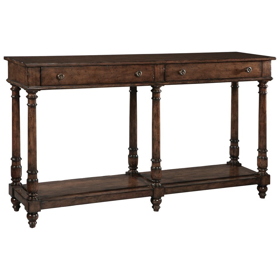 Traditional Console Table with Turned Legs