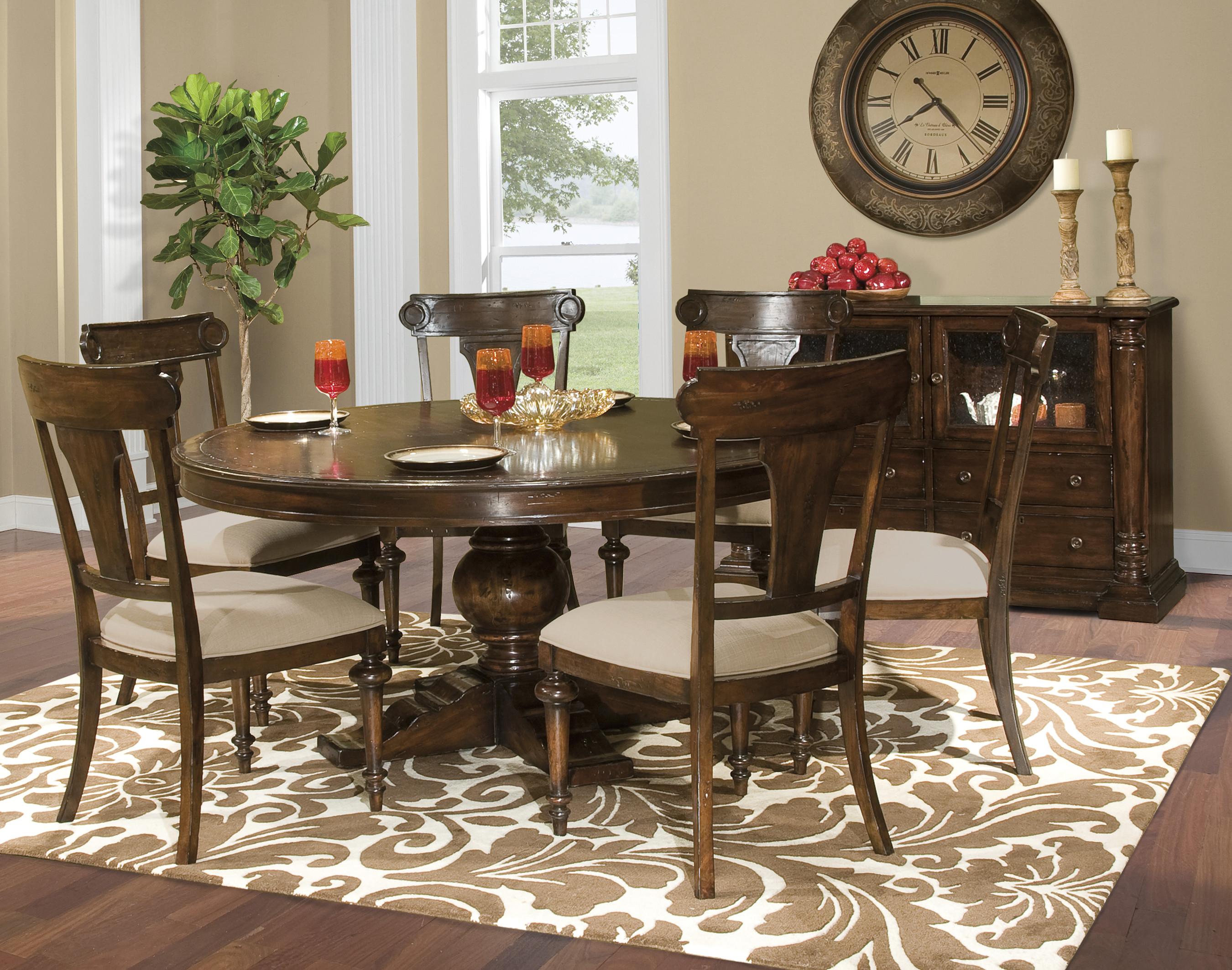 Hekman Charleston Place 942703cp Round Dining Table With Pedestal