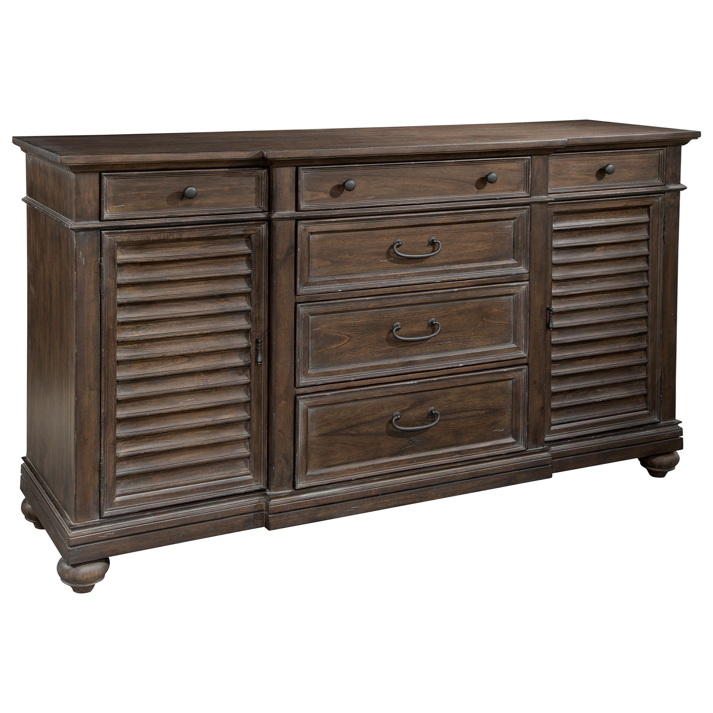 Hekman Homestead 1 2226ml Six Drawer Two Door Dining Storage