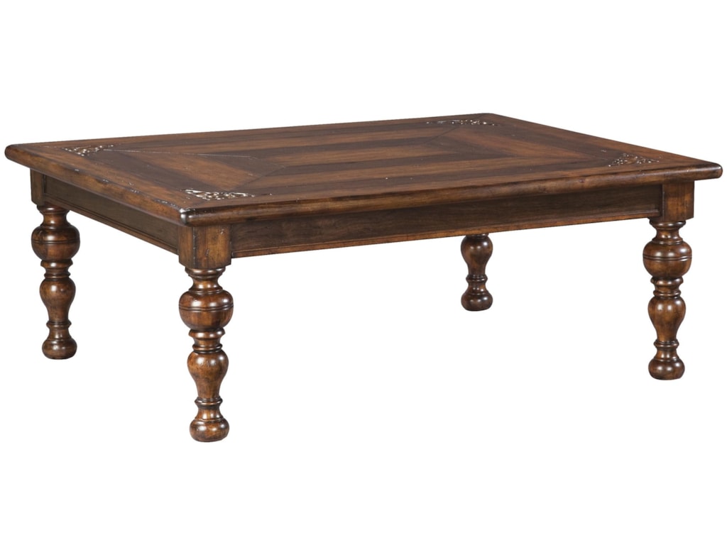 Hekman Villa Valencia 1 1800 Traditional Rich Brown Elegant Coffee Hekman Villa Valenciacoffee Table