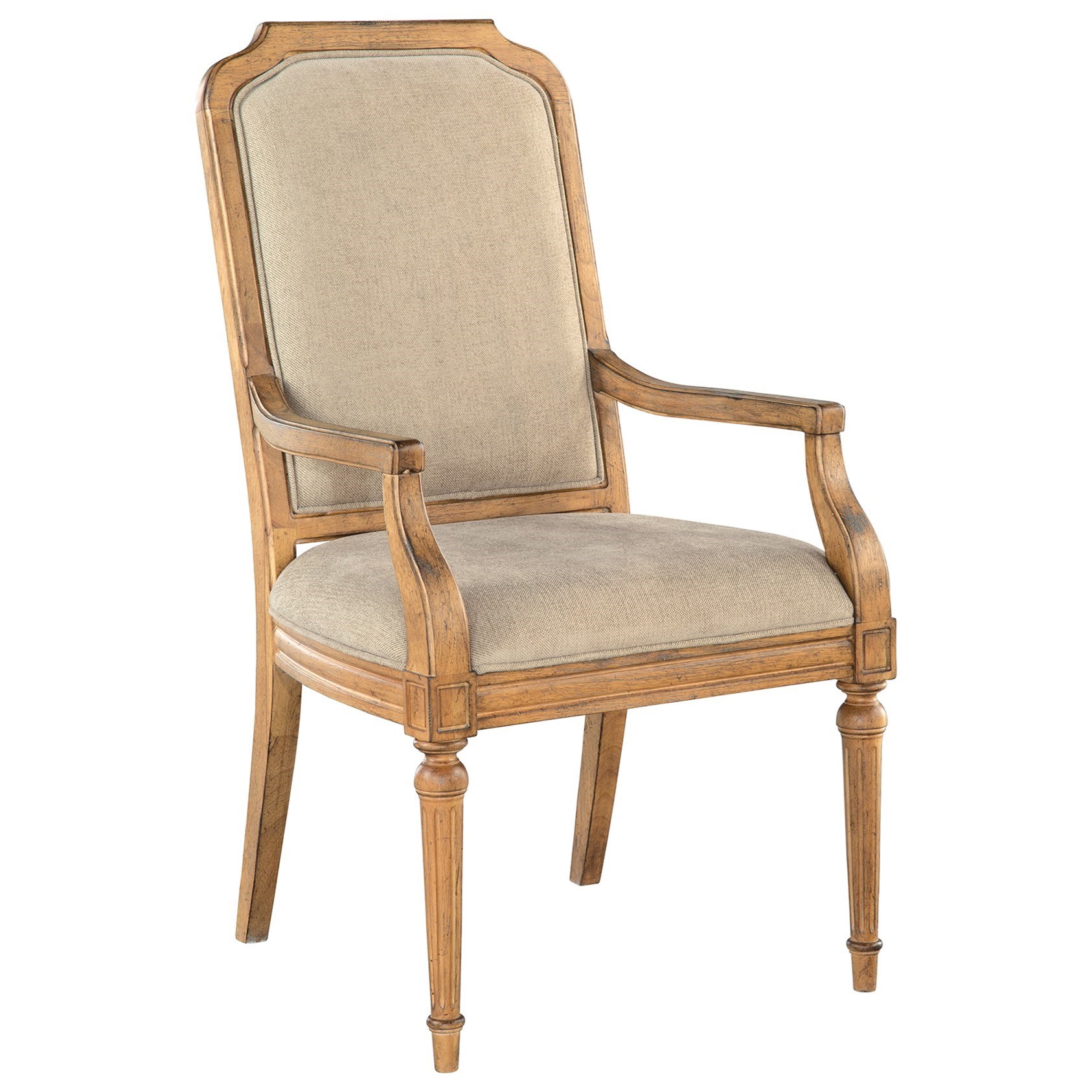 Upholstered Arm Chair with Wood Frame