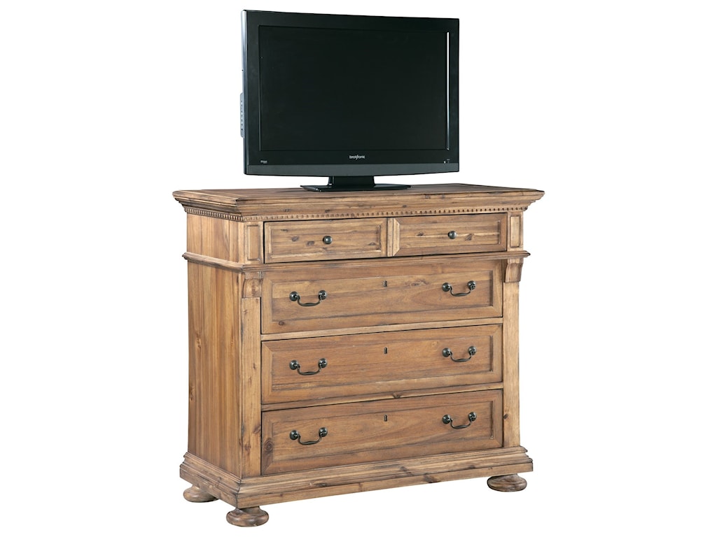 Hekman Wellington Hall Bedroom Media Chest With Five Drawers