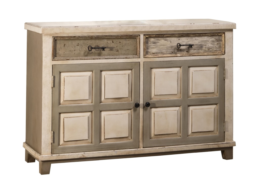Hillsdale Accents Console Table With Two Door Storage And Light