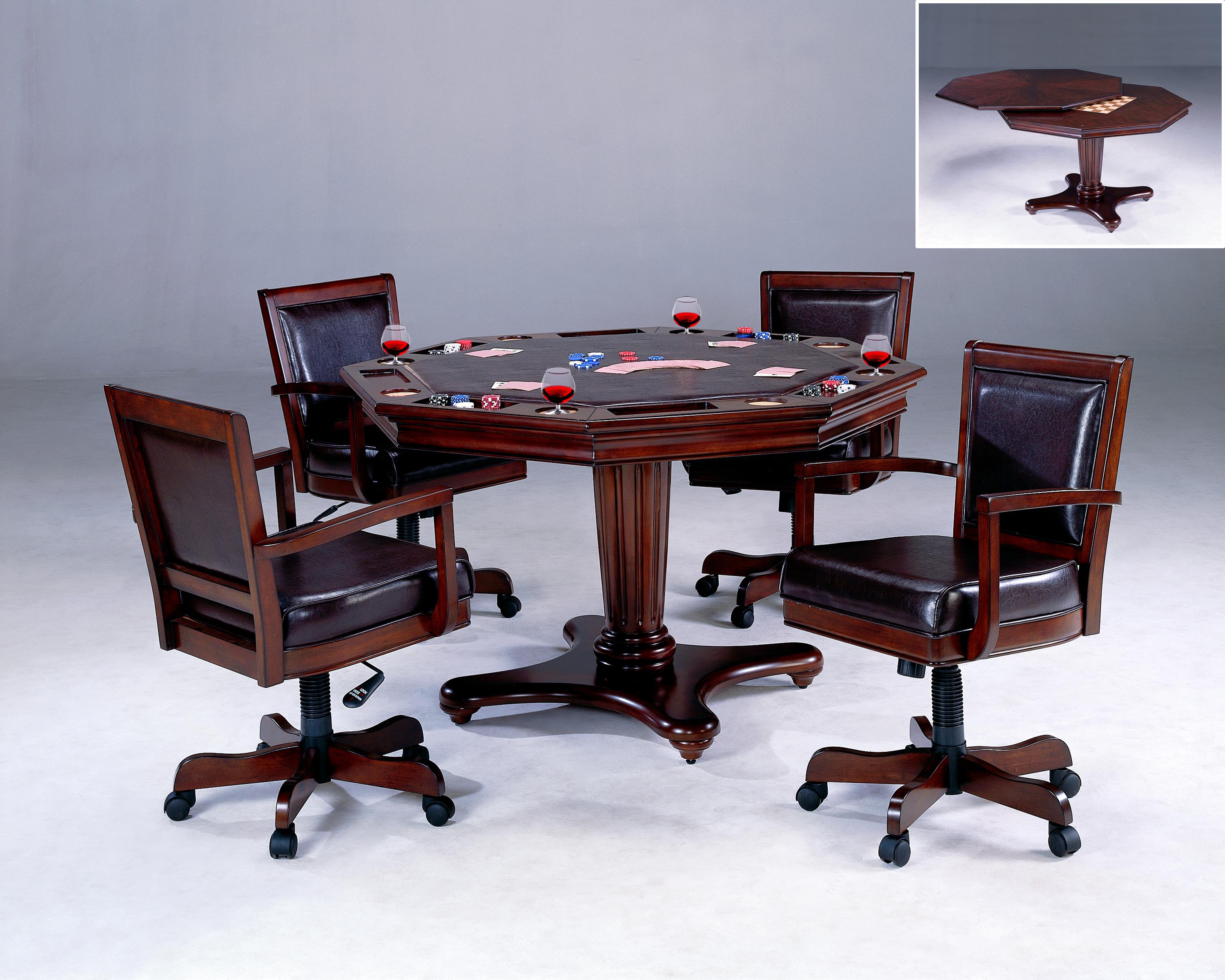 Hillsdale Ambassador 5 Piece Game Set With Dining And Game Table Tops Conlin S Furniture Dining 5 Piece Sets