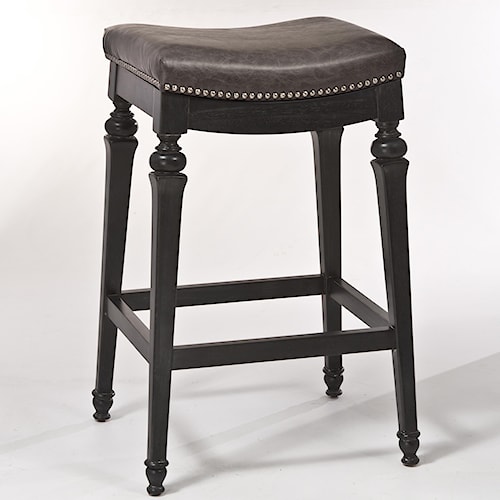 Hilale Backless Bar Stools Non Swivel Counter Stool With Hilale Backless Bar Stools Non Swivel Counter Stool With Nailhead Trim