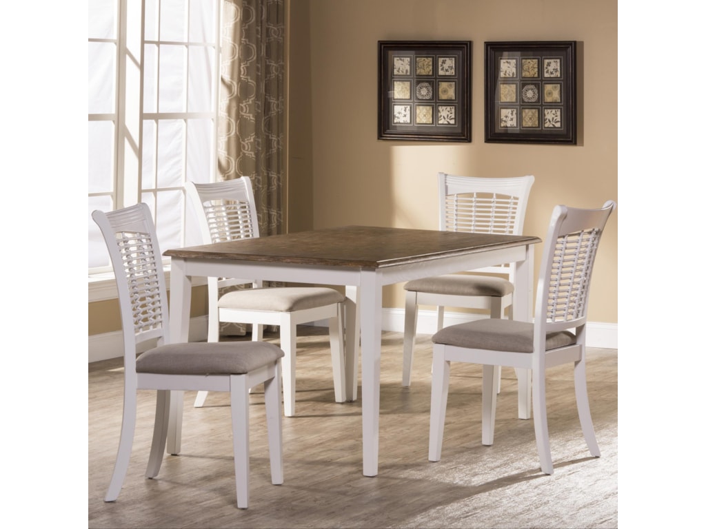 Hillsdale Bayberry WhiteFive Piece Rectangle Dining Set Hillsdale Bayberry WhiteFive Piece Rectangle Dining Set
