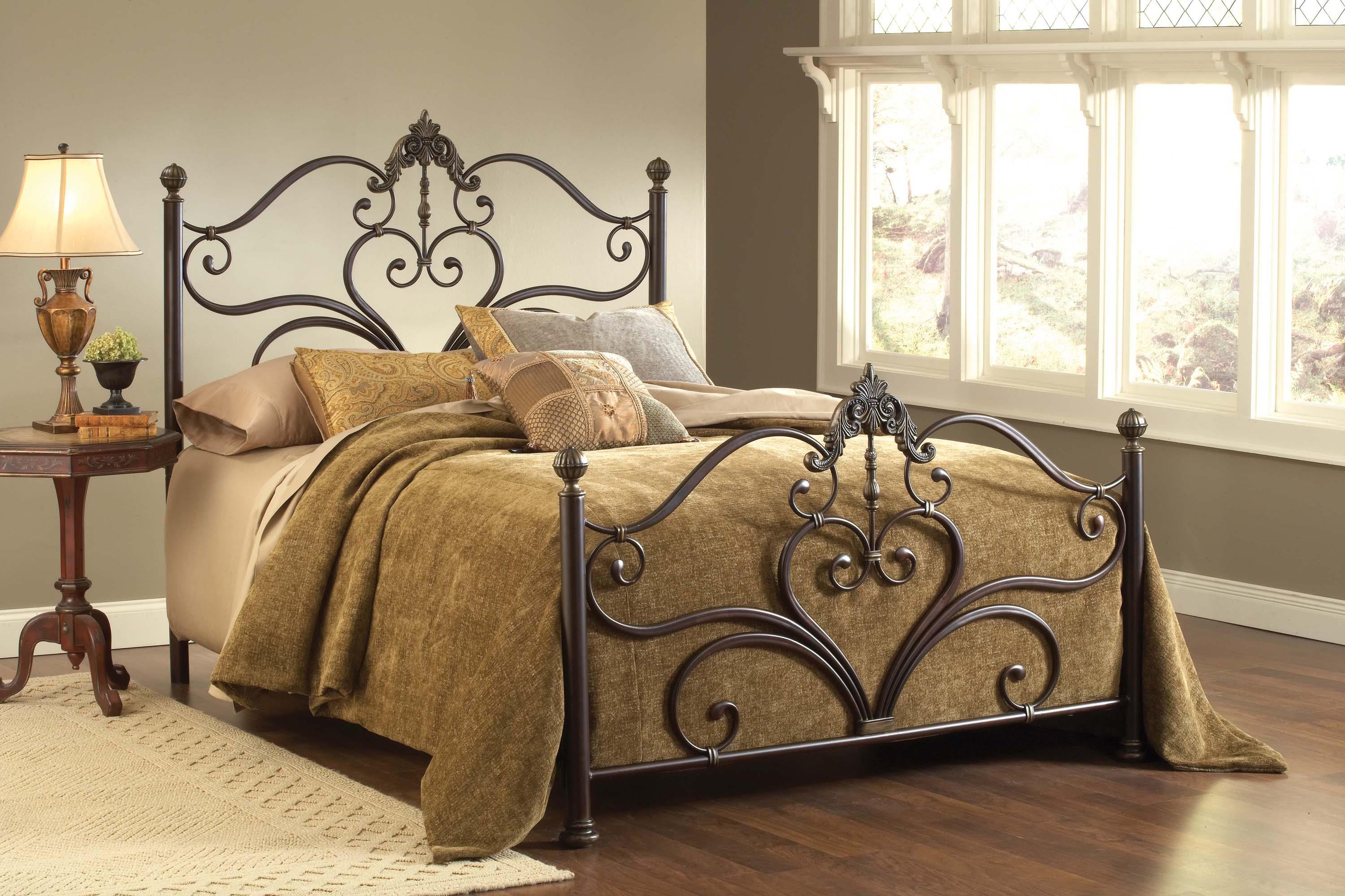 Metal Beds Newton King Bed Set With Scrollwork By Hillsdale At Corner Furniture