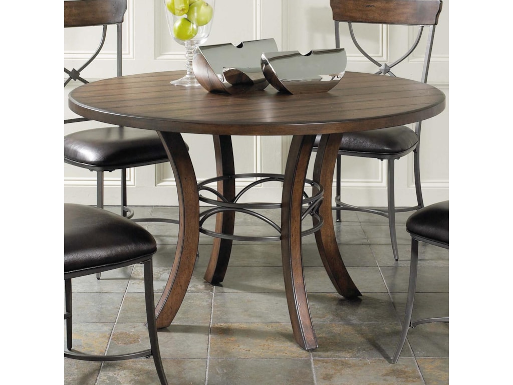 Hillsdale Cameron Round Wood Dining Table With Metal Acent Base Conlins Furniture Kitchen Tables Hillsdale Cameron Round Wood Dining Table With Metal Acent Base Conlins Furniture Kitchen Tables