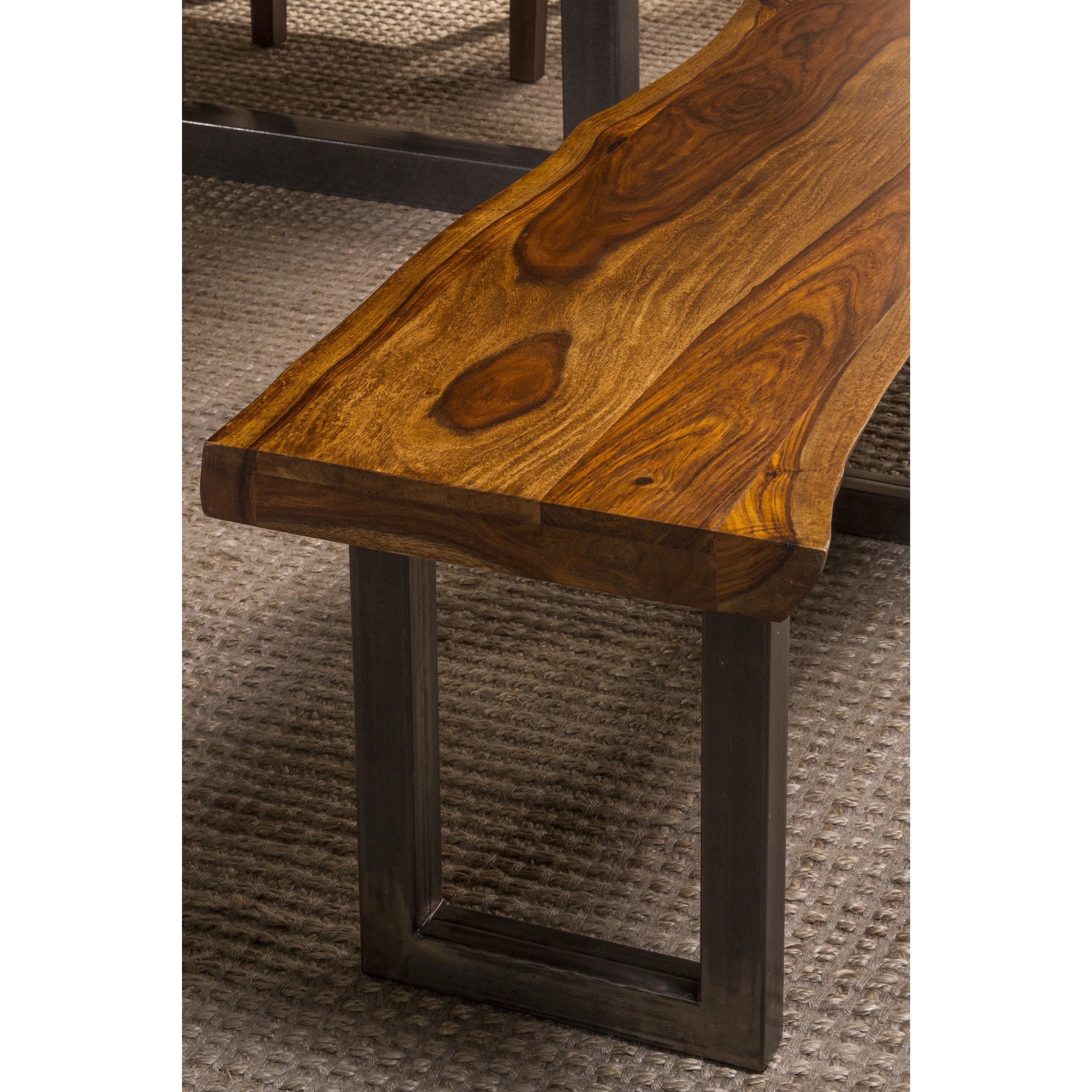Hillsdale Emerson Natural Sheesham Bench With Live Edge Lindy S