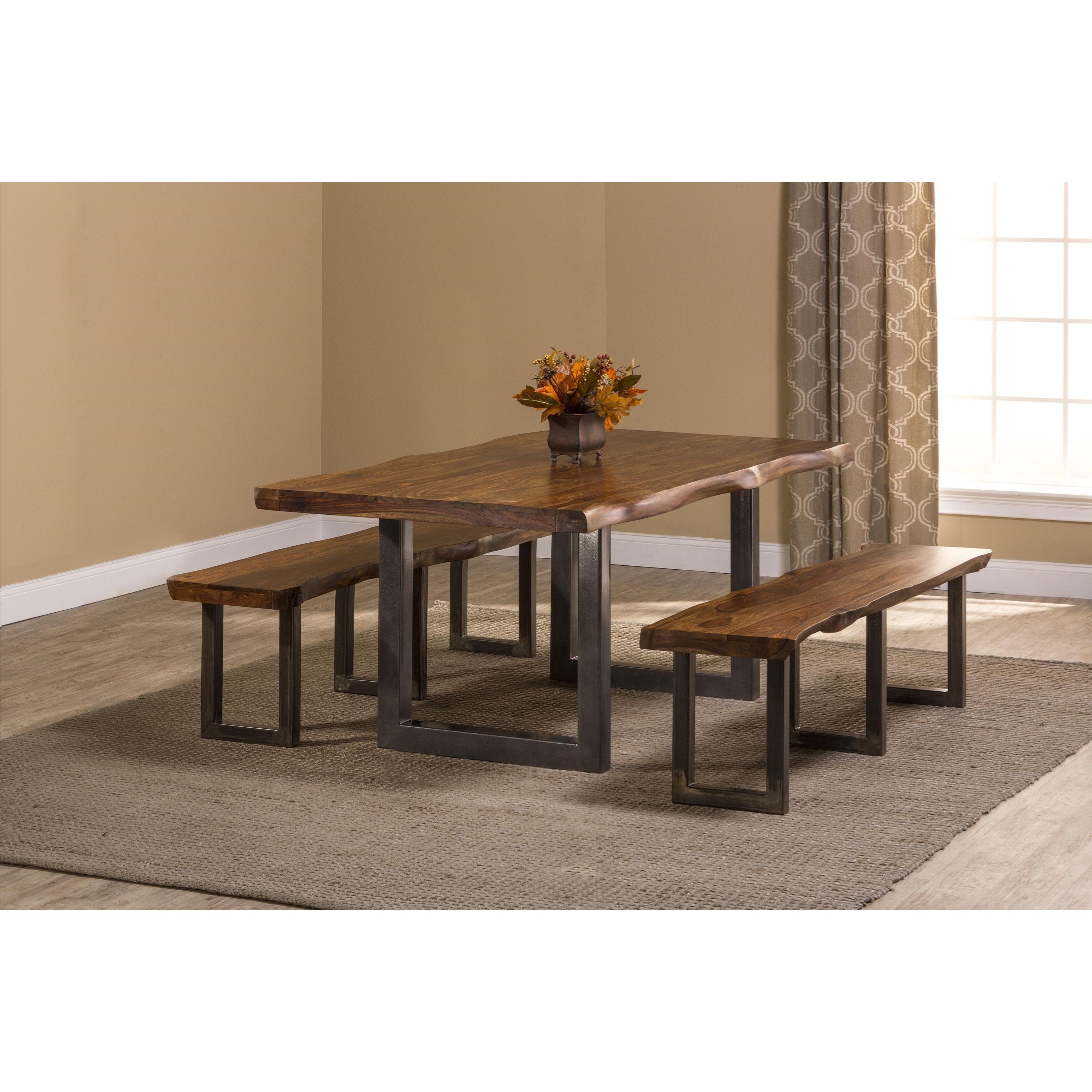 Hillsdale Emerson Natural Sheesham Wood Rectangular Dining Table Lindy S Furniture Company Dining Tables