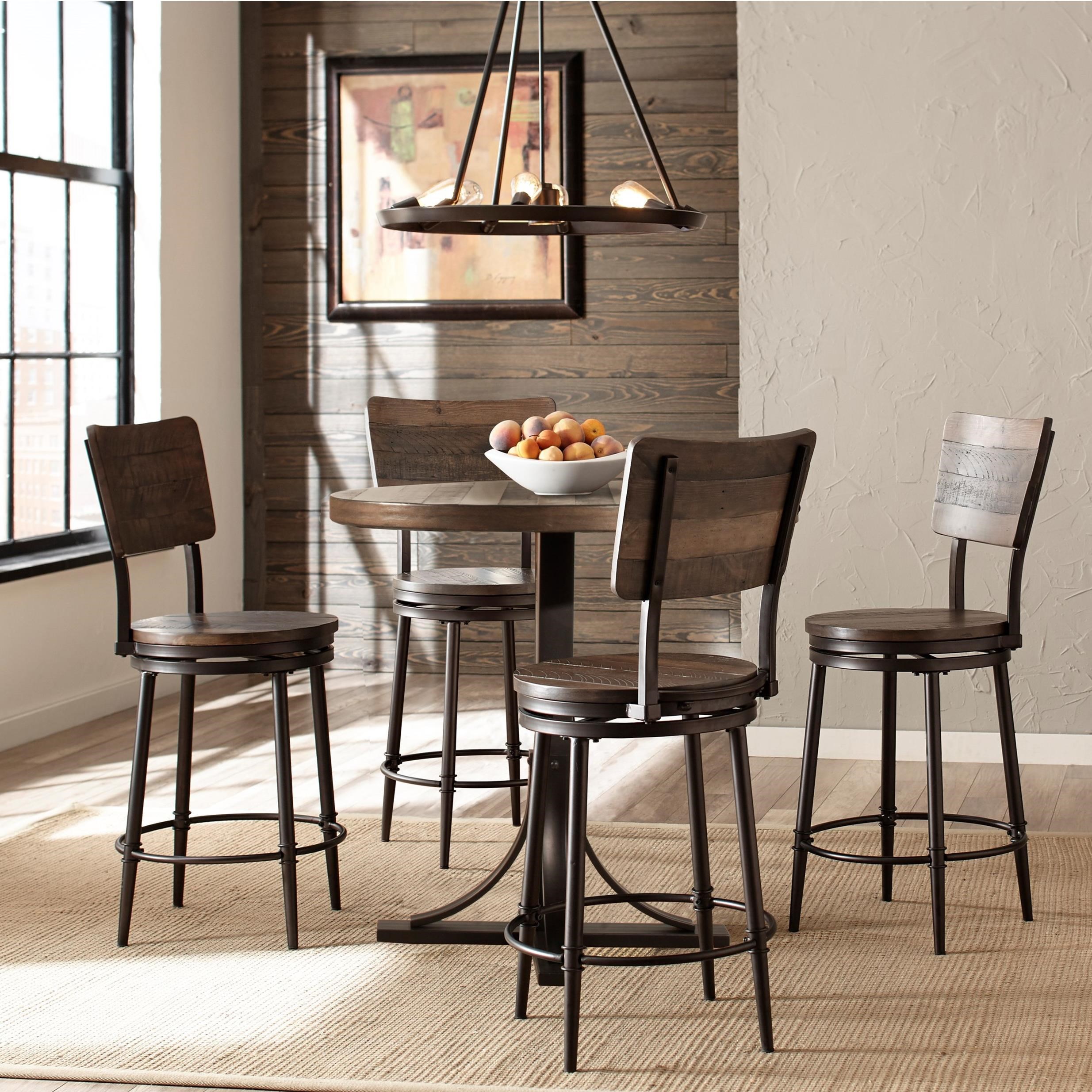 Hillsdale Jennings Rustic 5 Piece Counter Height Dining Set With