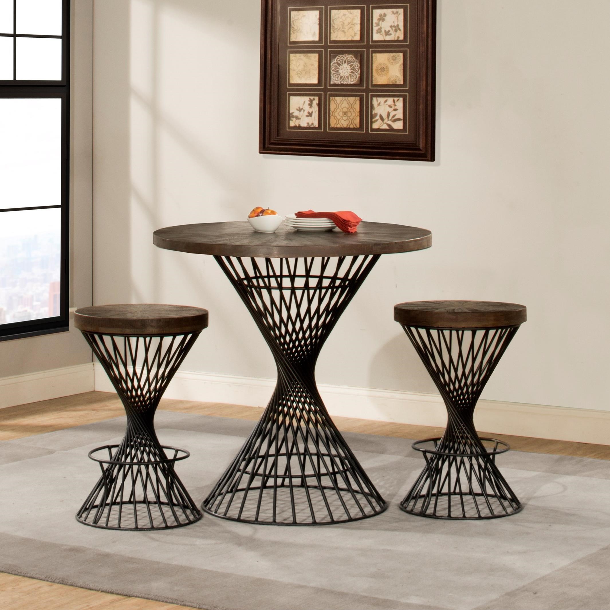 Hillsdale Kanister 3 Piece Counter Height Dining Set Furniture