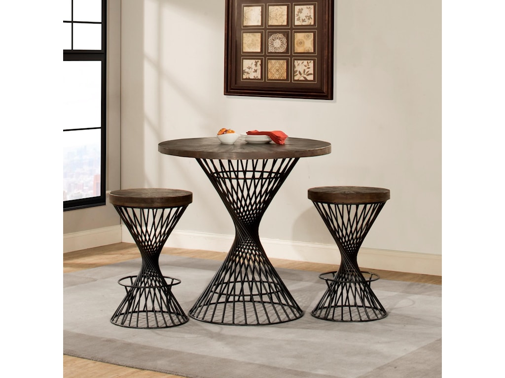 Hillsdale Kanister 3 Piece Counter Height Dining Set Furniture