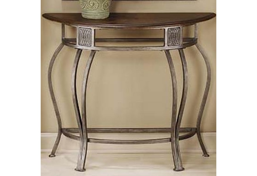 Hillsdale Montello Console Table With Metal Base And Wood Top Lindy S Furniture Company Sofa Tables Consoles