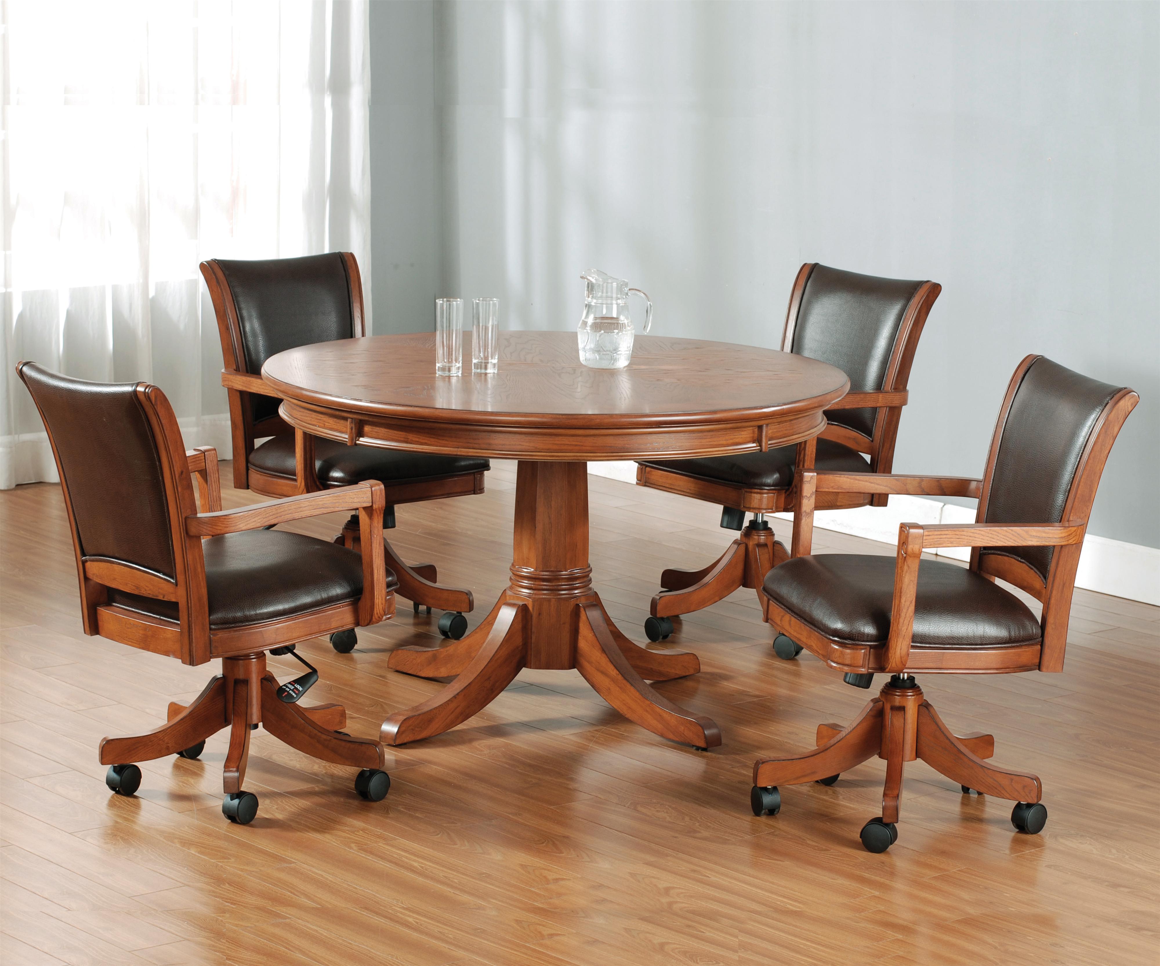 Hillsdale Park View 4186gtb Round Flip Top Gaming Dining Table