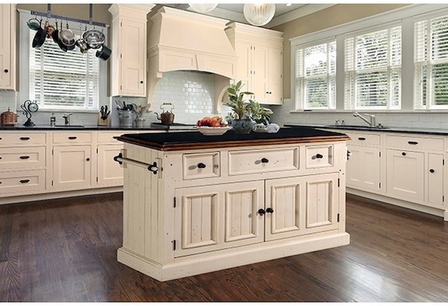 Hillsdale Tuscan Retreat White 1351894 Dining Server W Granite Top Dunk Bright Furniture Kitchen Islands