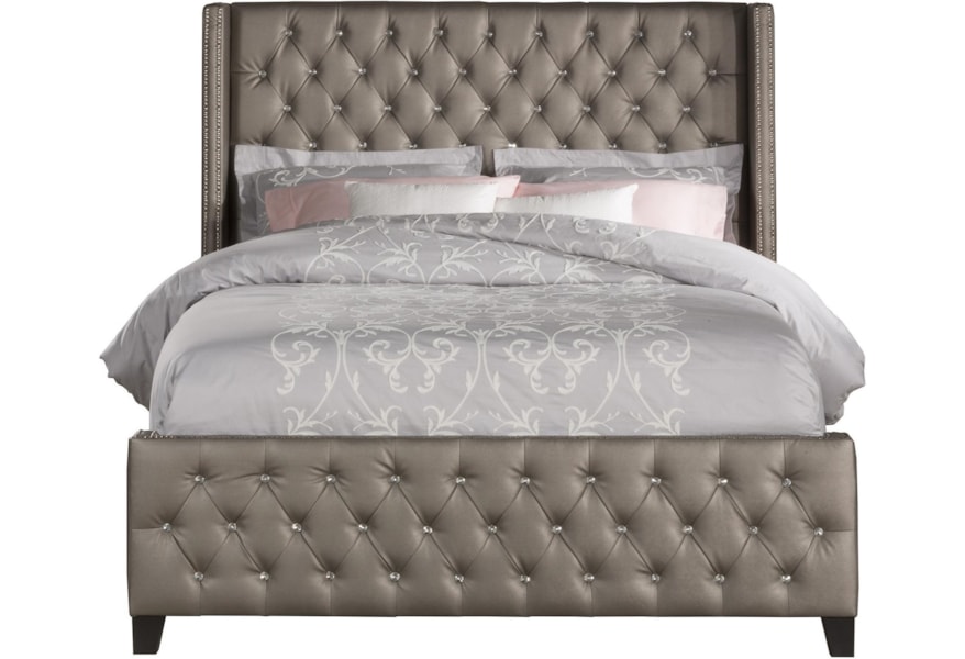 Hilale Upholstered Beds 1886bkr King Queen Bed Set With Rails Upholstered Beds 1886bkr King Queen Bed