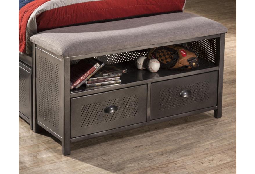 Hillsdale Urban Quarters Contemporary Metal Footboard Bench