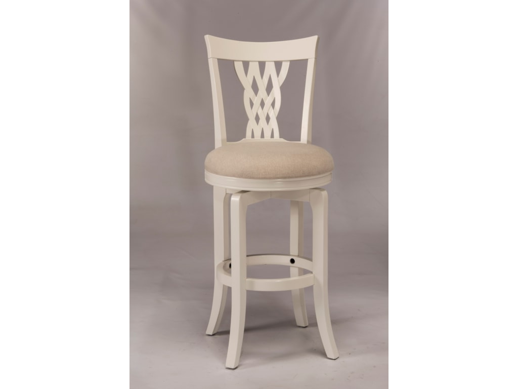 Hillsdale Wood Stools White Swiveling Bar Stool With Braided Wooden Back Conlins Furniture Bar Stools Hillsdale Wood Stools White Swiveling Bar Stool With Braided Wooden Back Conlins Furniture Bar Stools