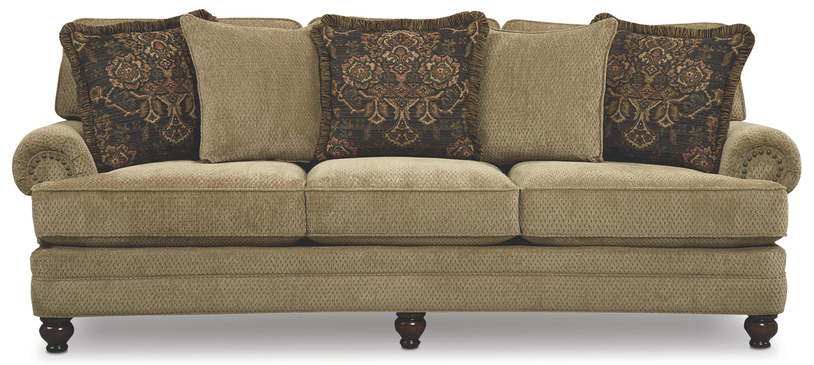 Hm Richards 4281 Traditional Stationary Sofa With Large Accent