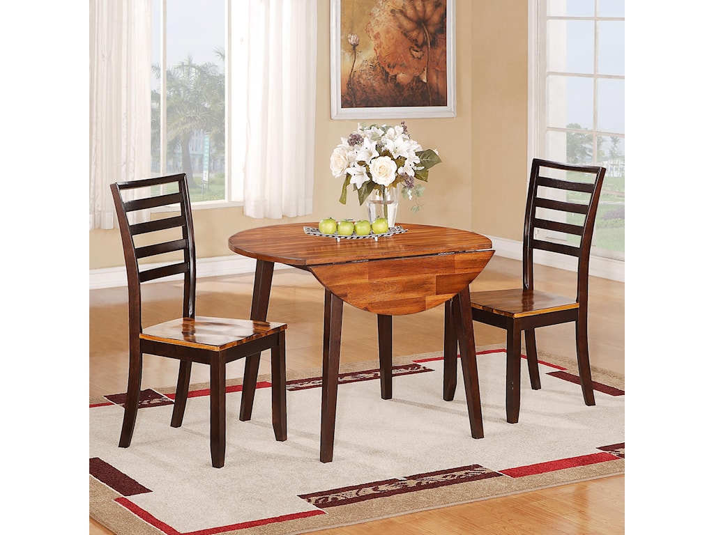 Holland House 1267 Dining Casual Five Piece Round Drop Leaf Table