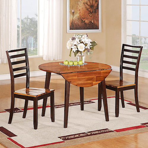 greer table + 2 chairs | walker's furniture | dining 3 piece set