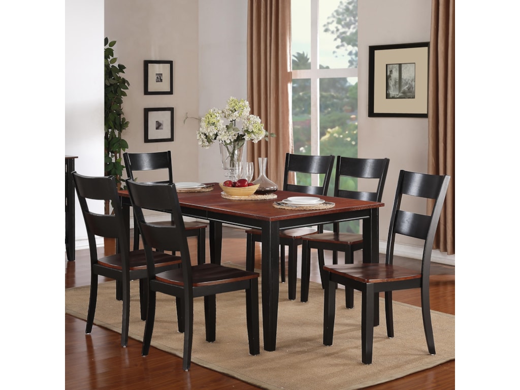 Holland House 8202 7 Piece Dining Set With Rectangular Leg Table Holland House 8202 7 Piece Dining Set With Rectangular Leg Table