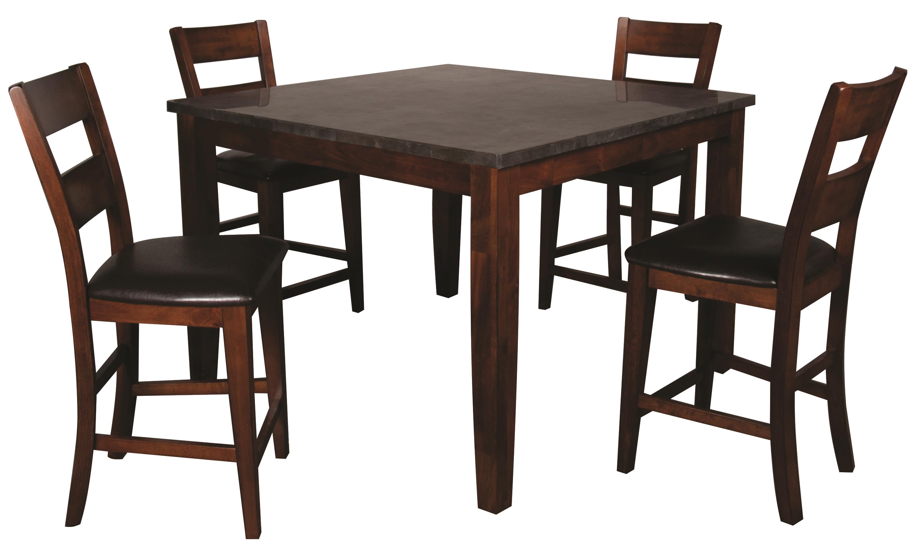 Holland House Melbourne 5 Piece Dining Set With Blue Stone Top