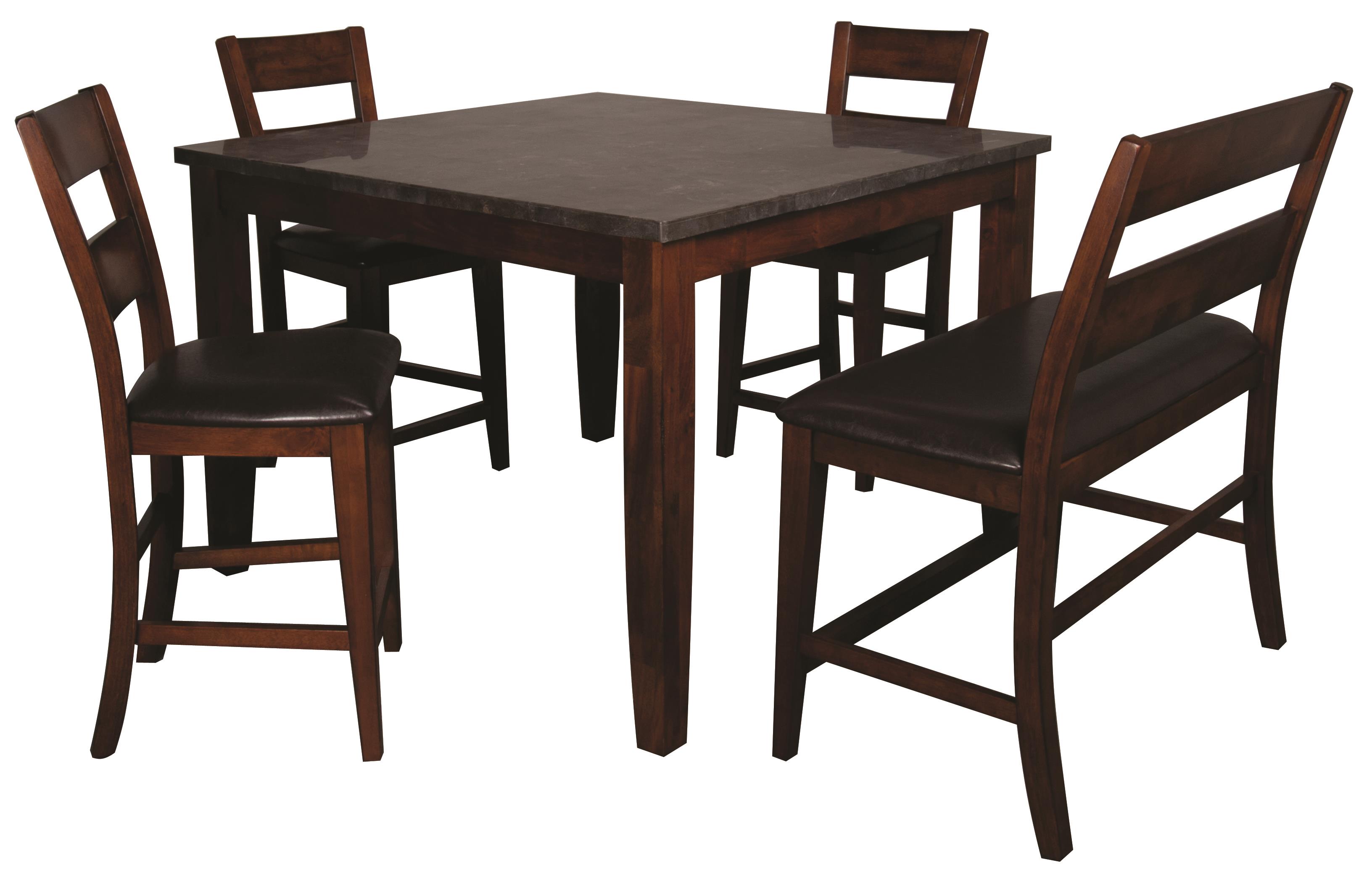 Holland House Melbourne 5 Piece Dining Set With Blue Stone Top