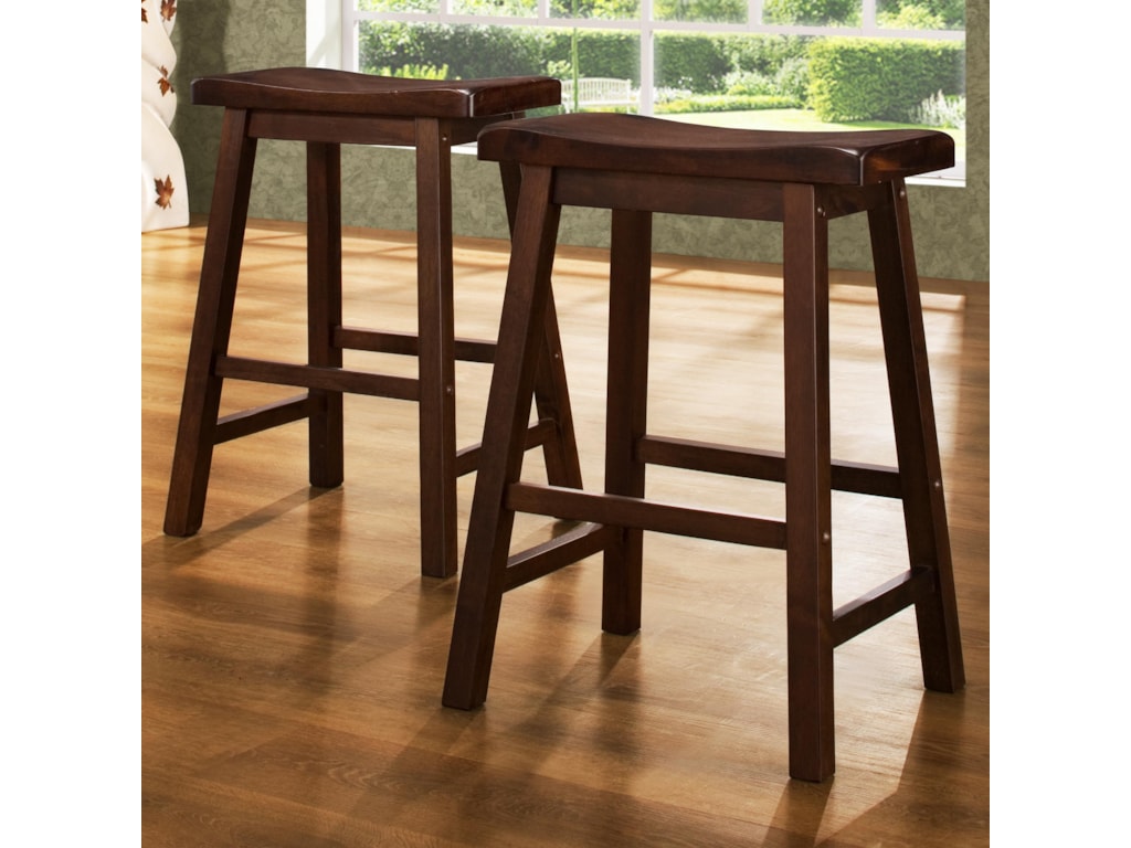 Homelegance 5302 24 Inch Stool With Curved Saddle Seat Value City Homelegance 530224 Inch Stool