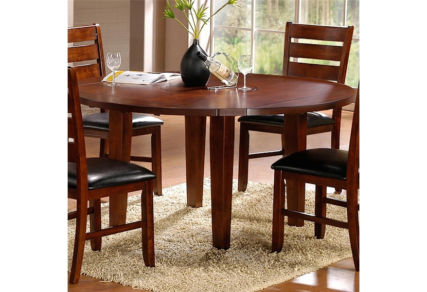 Homelegance Ameillia Round Four Drop Leaf Table Lindy S Furniture Company Kitchen Tables