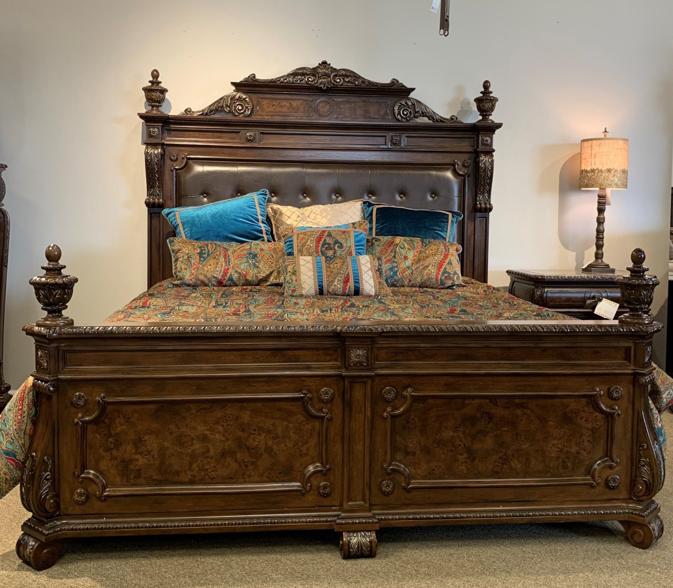 Home Insights B2161 King Leather Tufted Headboard And Footboard Howell Furniture Panel Beds