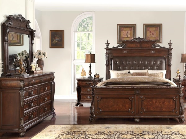 Queen Bedroom Sets In Memphis Nashville Jackson Birmingham 5 Piece Genevieve Bed Group