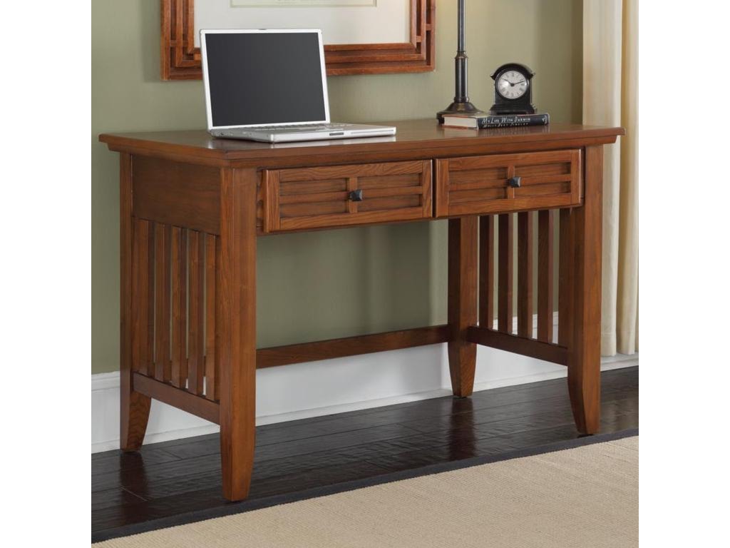 Home Styles Arts And Crafts 2 Drawer Desk With Side Slats And