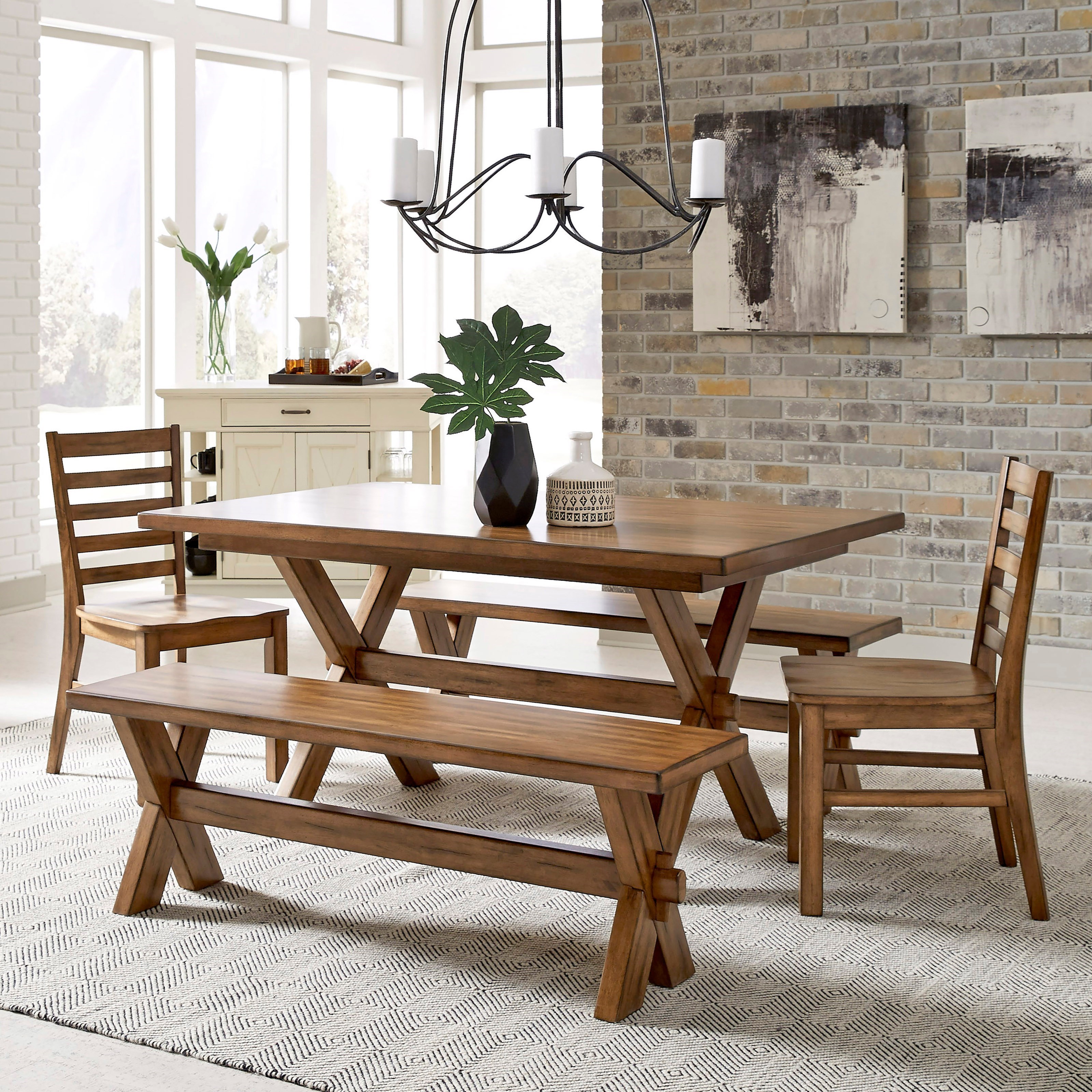 Homestyles Sedona 5420 31 Traditional Trestle Dining Table Sam