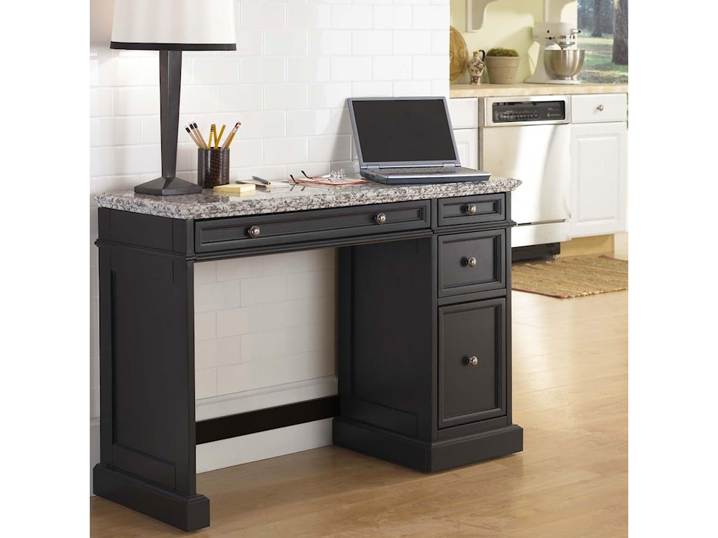 Home Styles Traditions Utility Desk With Salt Pepper Granite Top