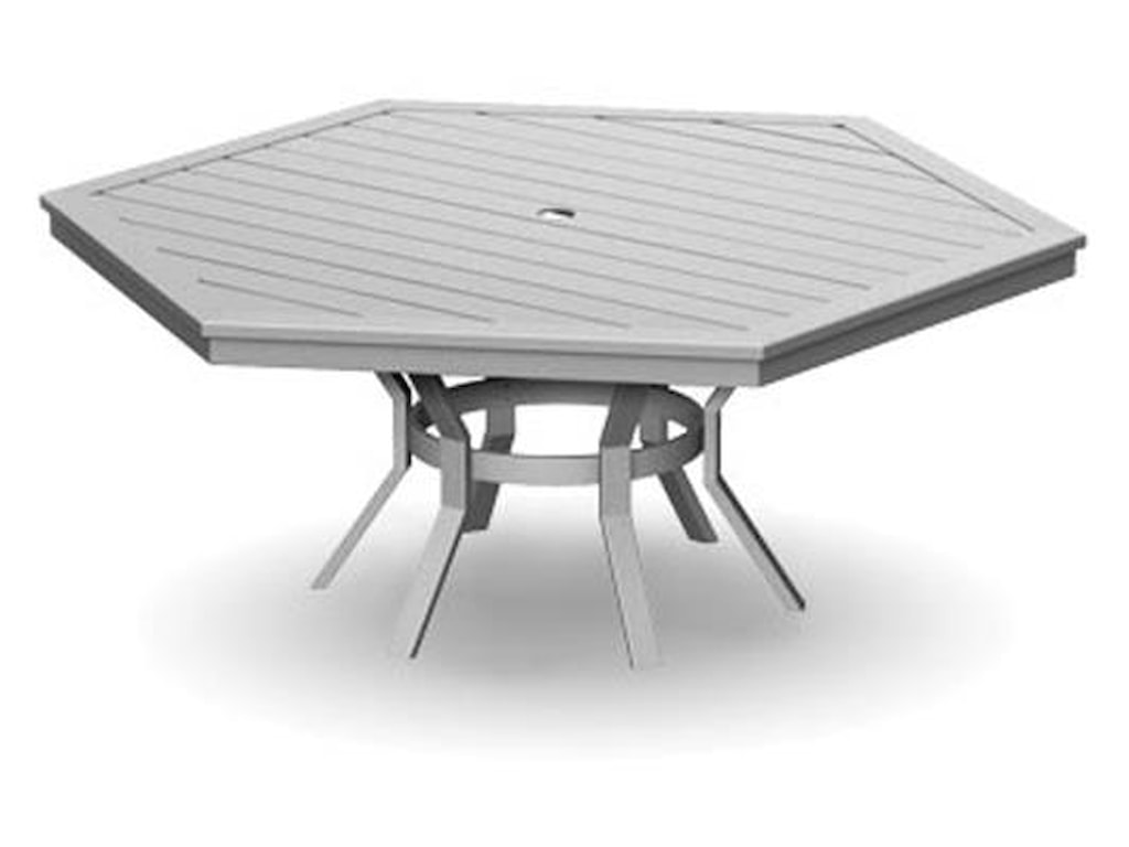 Homecrest Dockside Slat 316262b Hexagonal Dining Table With Homecrest Dockside Slathexagonal Dining Table