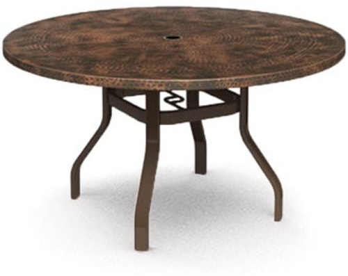 Homecrest Hammered Metal 42 Round Balcony Table Without Splayed Homecrest Hammered Metal 42 Round Balcony Table Without Splayed